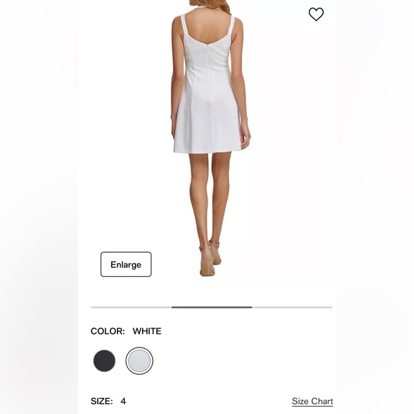 GUESS Womens White Sleeveless Embossed Dress - Picture 4 of 13